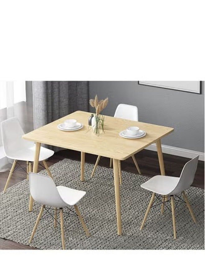 NKX Kitchen Wooden Dining Table  Modern Breakfast Table Desk Leisure Coffee Table for Living Room/Office Modern dining table 70*70*72cm - Image 5