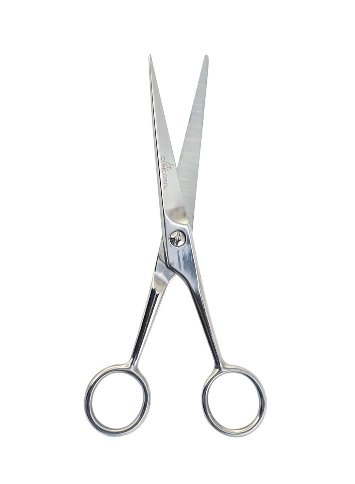 CONCORD Professional Barber Hair Cutting Scissor 6 inches / Semi-Offset / Straight Handle / Stainless Steel - Image 2