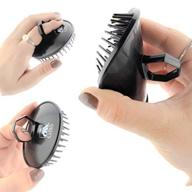G.B.S Soft Red and Black Scalp Massage Brush, Grooming Massage Brush for Sensitive Scalp Anti Dandruff Brush 12 Piece - Image 5