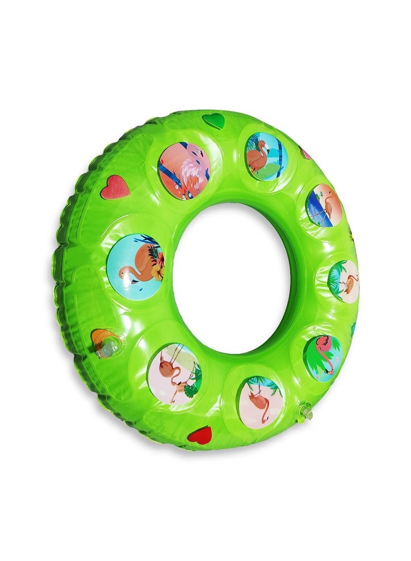 Sound Swimming Ring Inflatable Waist Float, Green  Small Size " 60cm "  Float Boat Fun Water Toys For Boys & Girls - Image 3