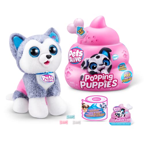 Pets Alive Pooping Puppies Husky by ZURU Surprise Puppy Plush Ultra Soft Plushies Interactive Toy Pets Electronic Pet Puppy for Girls and Children - Image 1