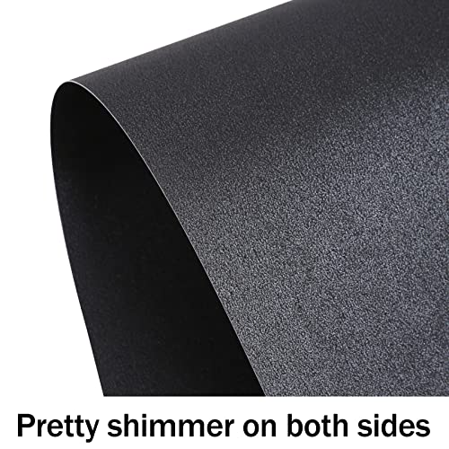 Goefun 100 Sheets Black Shimmer Cardstock 8.5 x 11 Metallic Paper, Goefun 80lb Halloween Card Stock Letter Size Sheets for Invitations, Scrapbooking, Crafts, Graduations - Image 3