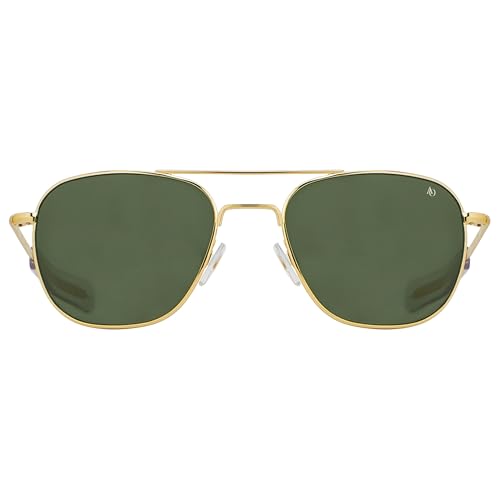 AO Original Pilot Sunglasses - Gold - Calobar Green AOLite Nylon Lenses - Bayonet Temple - 57-20-140 - Image 3