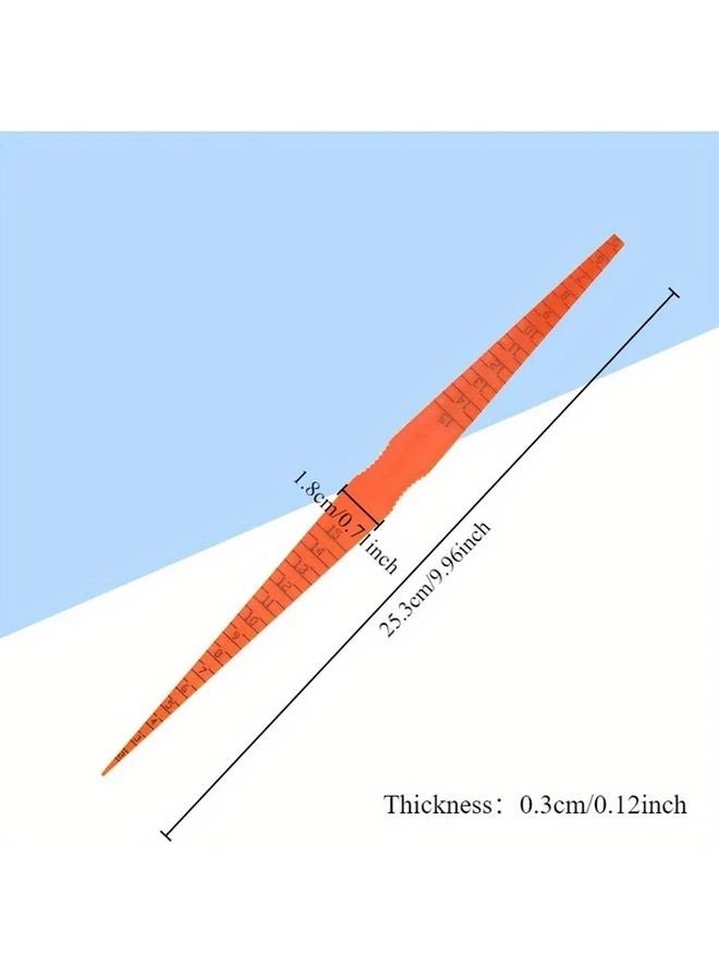 Orange Auto Body Alignment Feeler Gauge Metric Inch Markings Car Door Molding Measurement Tool - Image 3