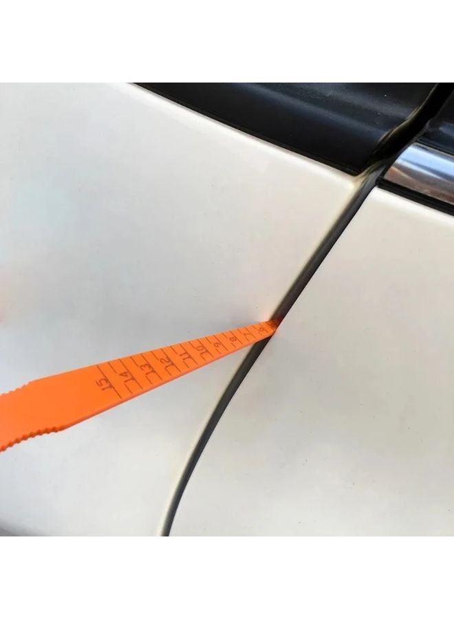 Orange Auto Body Alignment Feeler Gauge Metric Inch Markings Car Door Molding Measurement Tool - Image 4