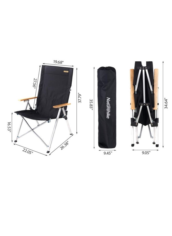 Naturehike - Aluminum Alloy Folding Lying Chair | High-Comfort Outdoor Recliner | Portable & Lightweight | Black - Image 1