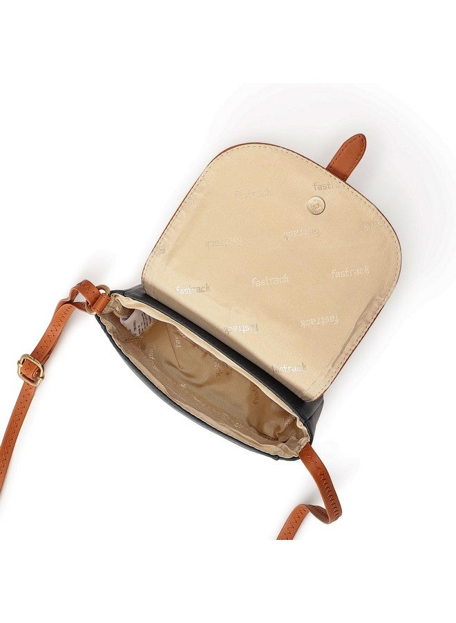 fastrack حقيبة سلاينغ ملونة للنساء والفتيات والسيدات | مع حزام سلاينغ غير قابل للفصل | بناء متين من مادة PU | حقيبة يد للسيدات | سلاينغ لحمل غير رسمي، تان - Image 5