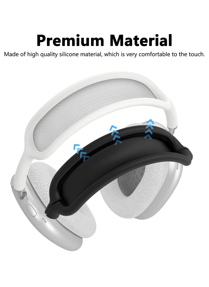 Generic - Silicone Cases Suitable for Apple AirPods Max 3-in-1 Headphones Anti-Scratch Clear Soft TPU Ear Cups Cover Headband Cover and Ear Pad Protector Case Skin Accessories (Black) - Image 1