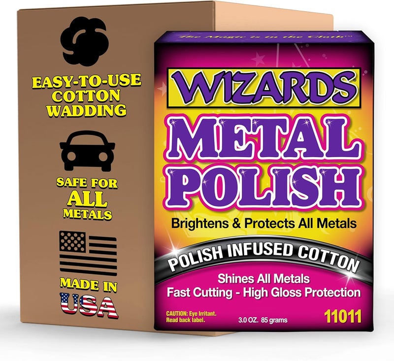 WIZARDS Metal Polish_Silver, Brass, Stainless & Aluminum Car Care 3oz-wt_11011 - Image 1