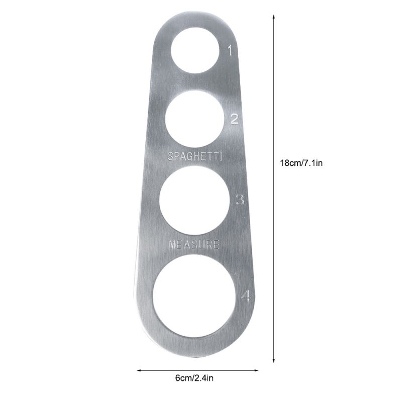 Spaghetti Measurer: Stainless Steel, Corrosion-Resistant, 1-4 Portion Control - Hanging Loop For Easy Storage Pasta Portion Tool for Home Kitchens, Professional Restaurants and Dieters - Image 1