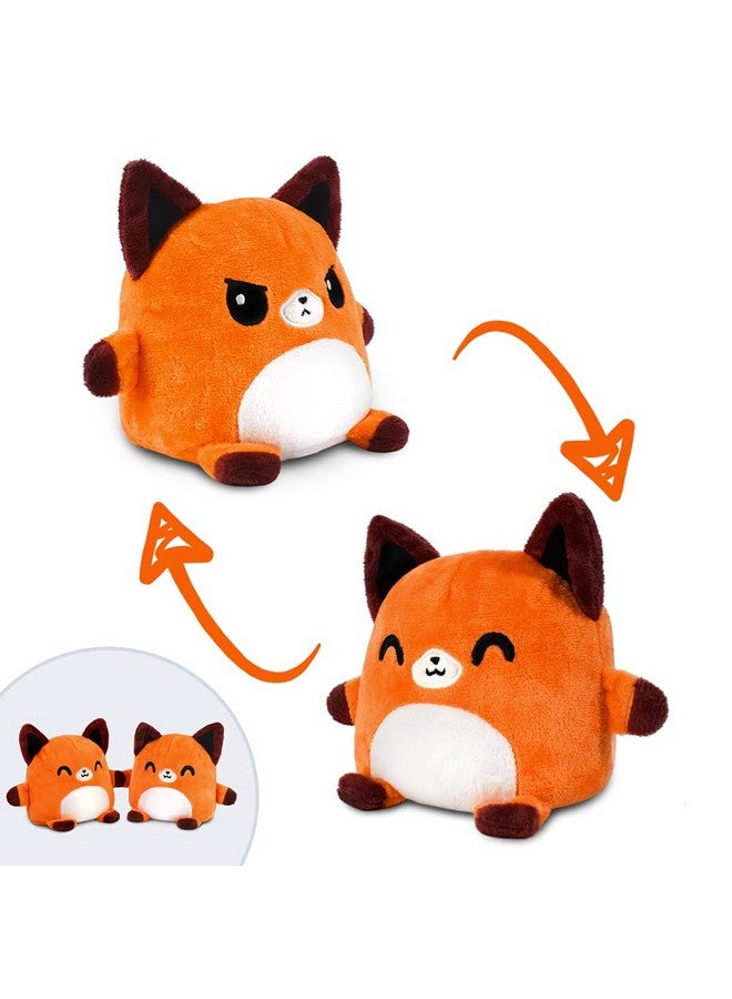TeeTurtle - Plushmates - Magnetic Reversible Plushies that hold hands when happy - Fox - Huggable and Soft Sensory Fidget Toy Stuffed Animals That Show Your Mood - Gift for Kids and Adults! 5 inch - Image 1