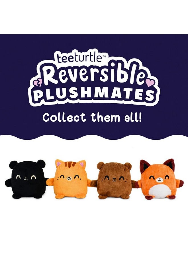 TeeTurtle - Plushmates - Magnetic Reversible Plushies that hold hands when happy - Fox - Huggable and Soft Sensory Fidget Toy Stuffed Animals That Show Your Mood - Gift for Kids and Adults! 5 inch - Image 4