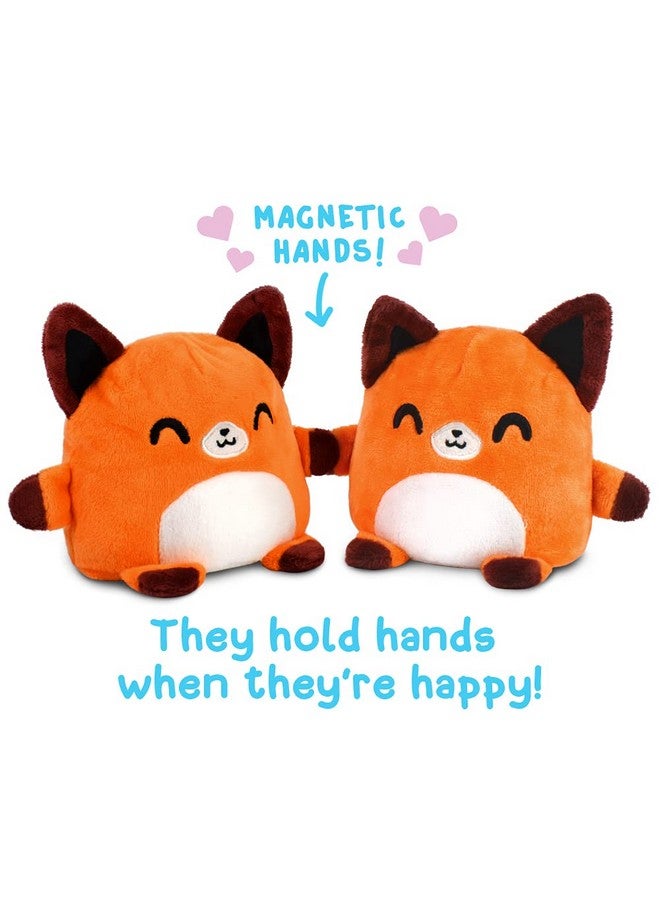 TeeTurtle - Plushmates - Magnetic Reversible Plushies that hold hands when happy - Fox - Huggable and Soft Sensory Fidget Toy Stuffed Animals That Show Your Mood - Gift for Kids and Adults! 5 inch - Image 2