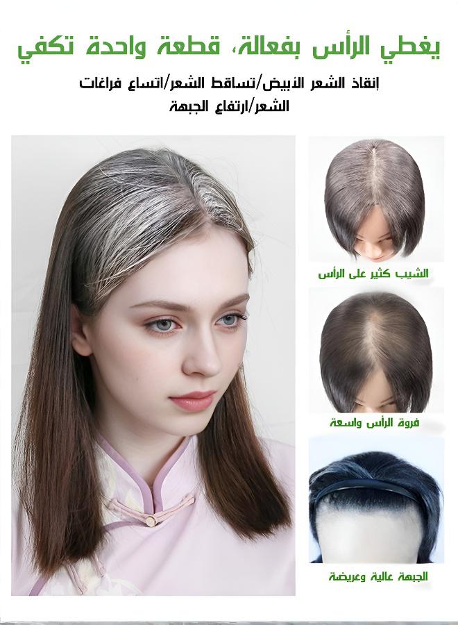 Light & Natural Hair Topper: Boost Volume & Conceal Grays - Image 2