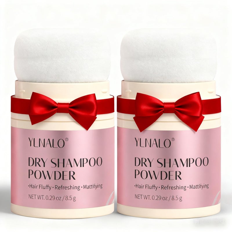 YLNALO Dry Shampoo Powder 2 Packs, Mattifying Root Fuller Looking Refreshing Hair,Non-aerosol, No White Cast, Travel Size Dry Shampoo Suitable for Women and Men,0.58Oz - Image 1