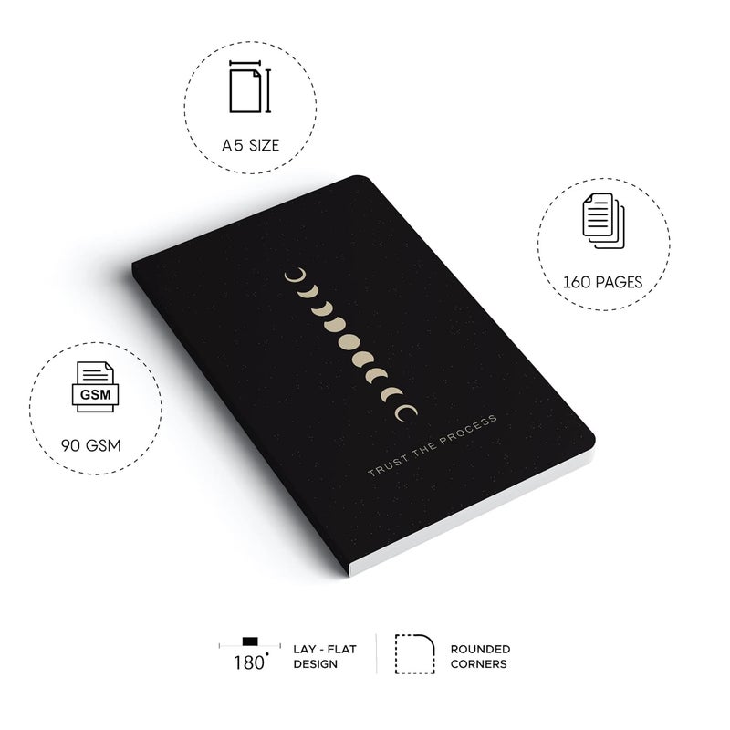 FACTOR NOTES A5 Notebook: Ruled | 90 GSM | 160 Pages (Trust the process) - Image 3