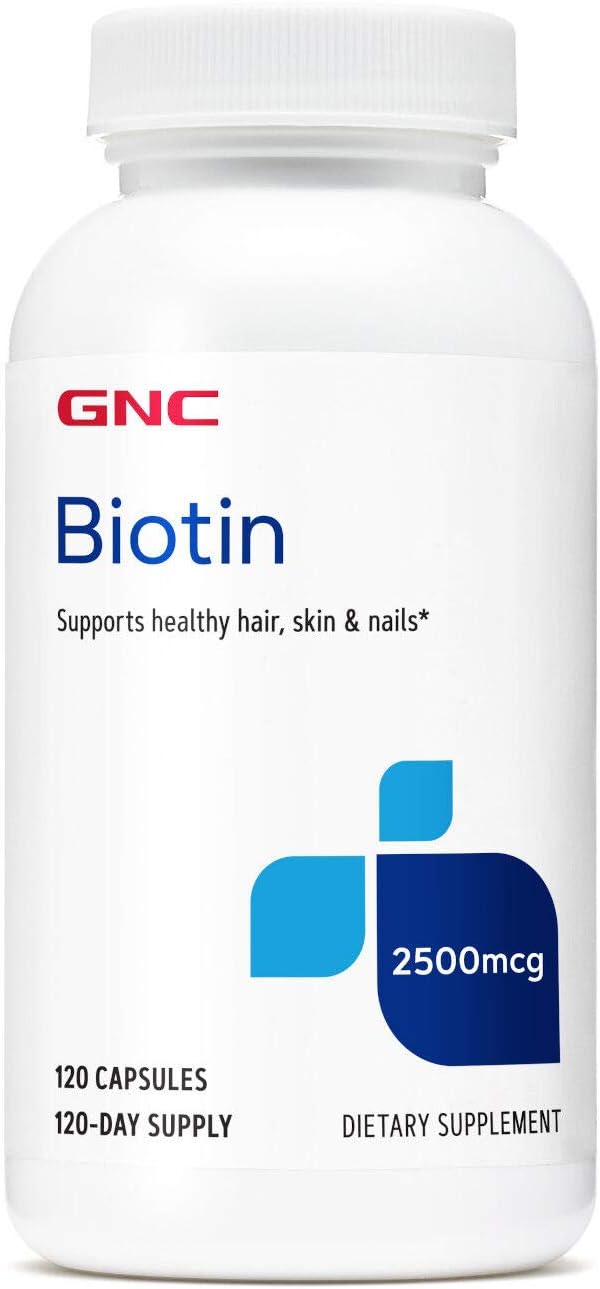 GNC Biotin Dietary Supplement 2500mcg for Healthy Hair - Image 1
