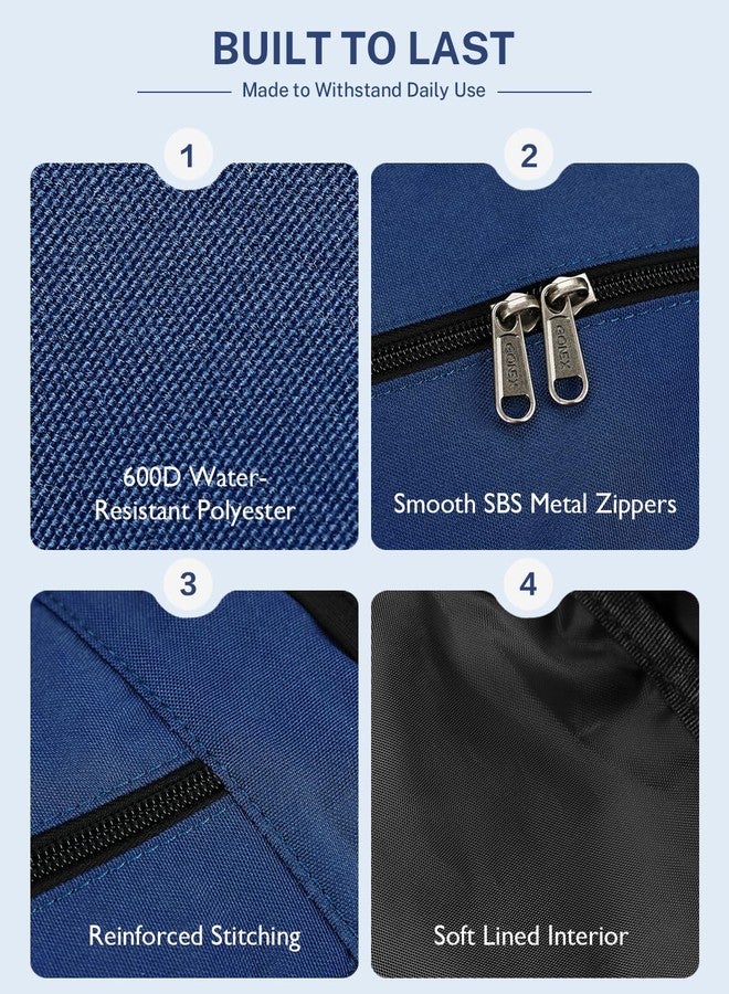 Gonex Yoga Mat Bag, 2 Carry Ways Yoga Backpack with Wet Compartment Metal Zippers for Women Men, Large Capacity Yoga Mat Carrier for Yoga, Gym, Travel, Blue - Image 4