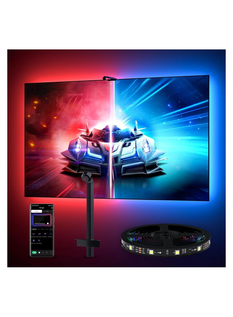 Smart TV LED Backlight with AR Sensor, Syncs with Screen for Gaming & Bedroom, Bluetooth App Remote Control, Music Sync Compatible for TV & Monitor. - Image 4