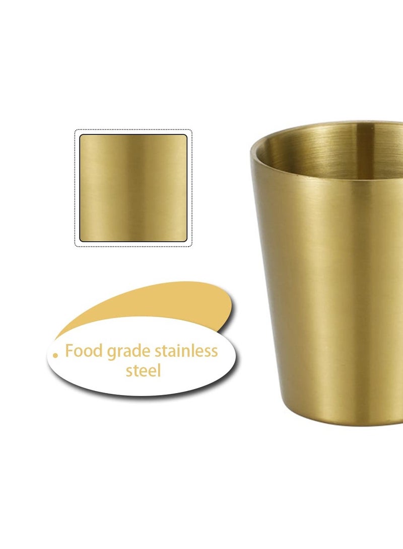 SYOSI Drinking Mug, Stainless Steel Double Wall Coffee Mug, 350ml/12Oz Insulated Tea Mug for Cold & Hot Drinks, Fall Resistant Drinking Cup for Office/Home/Hotels/Restaurants/Bars (Golden) - Image 3