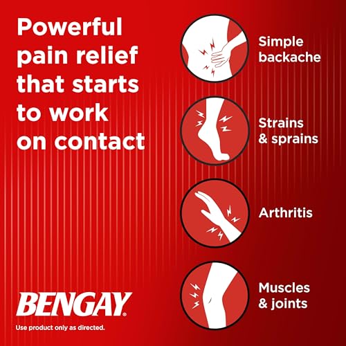 Bengay Ultra Strength Bengay Pain Relief Patches, Large Topical Analgesic Menthol Patches for Muscle & Joint Pain Due to Backaches, Minor Arthritis, Sprains, & Strains, 3.9 x 7.9 inches, 4 Count - Image 3