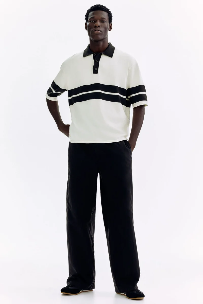 H&M  Loose Fit Knitted polo shirt for Men | Best Price UAE
