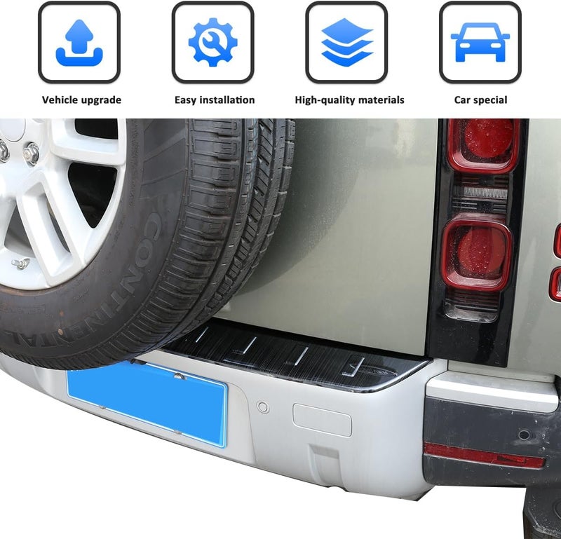 YIWANG ABS Black Rear Bumper Plate Cover Trim for Land Rover Defender 90 110 (2020-2022) - Image 5