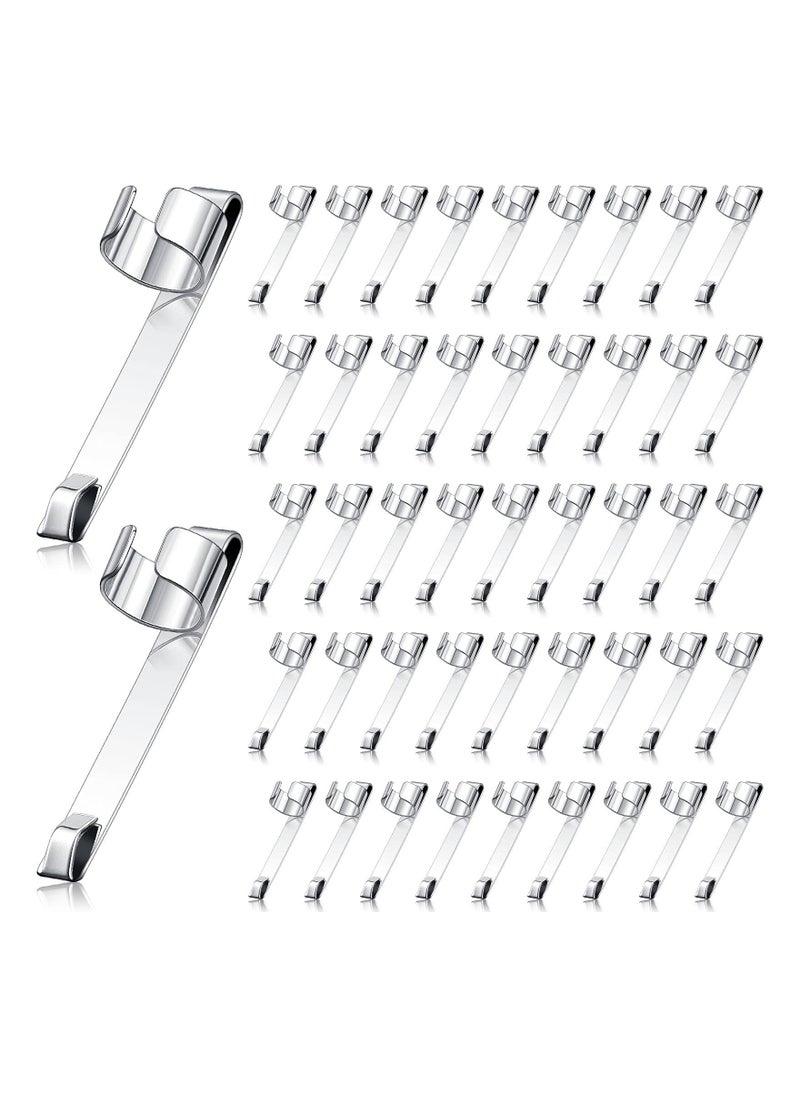 Excefore Metal Pencil Clips Slide on Pencil Pocket, 100 Pieces Epoxy Pen Clips Snap-in, Ink Pencil Holder Clip Hangable Portable Pencil Clips for Shirt Pocket School Classroom Students, Office, Home  - Image 1