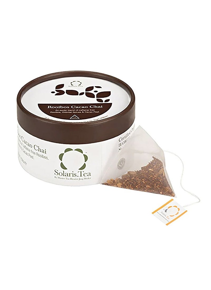 Solaris.Tea - Rooibos Cacao Chai Tea, Organic Whole Leaf Biodegradable Pyramid Teabags x 15 - Image 1