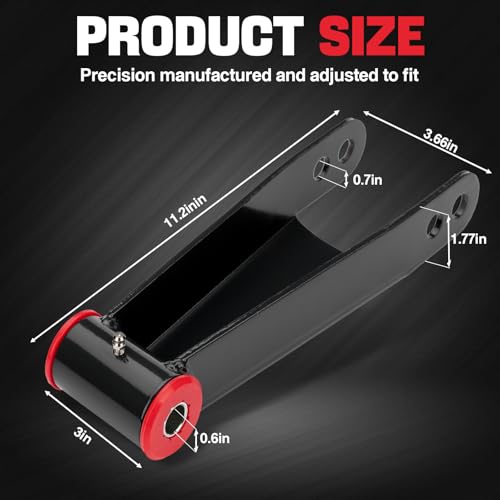 WEILEITE 3 Inch Suspension Rear Drop Lowering Shackles Kit Compatible With Chevy Silverado & GMC Sierra 1500 2500 2500 3500 HD 1500HD 2500HD 3500HD 2001-2010 2WD 4WD Replace 410730 - Image 5