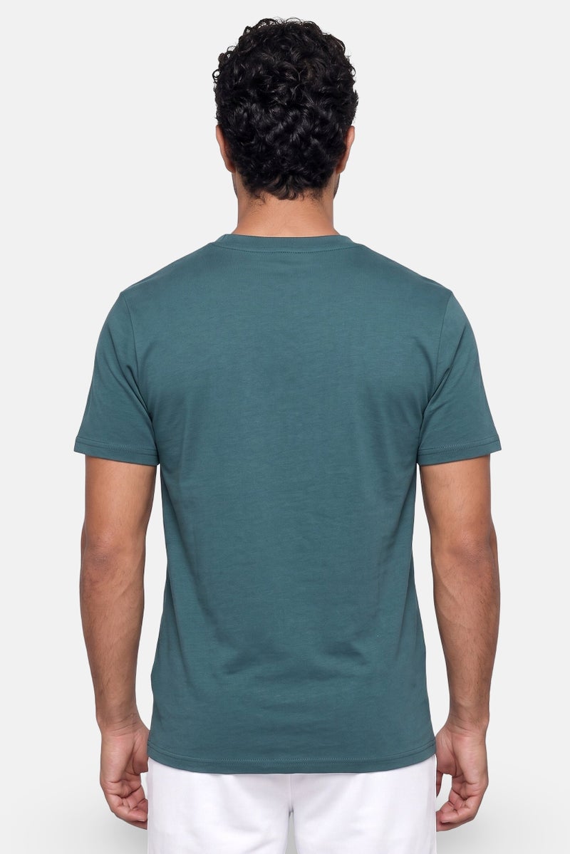 Ellesse Men Sportwear Fit Short Sleeve Training T-Shirt, Dark Green - Image 4