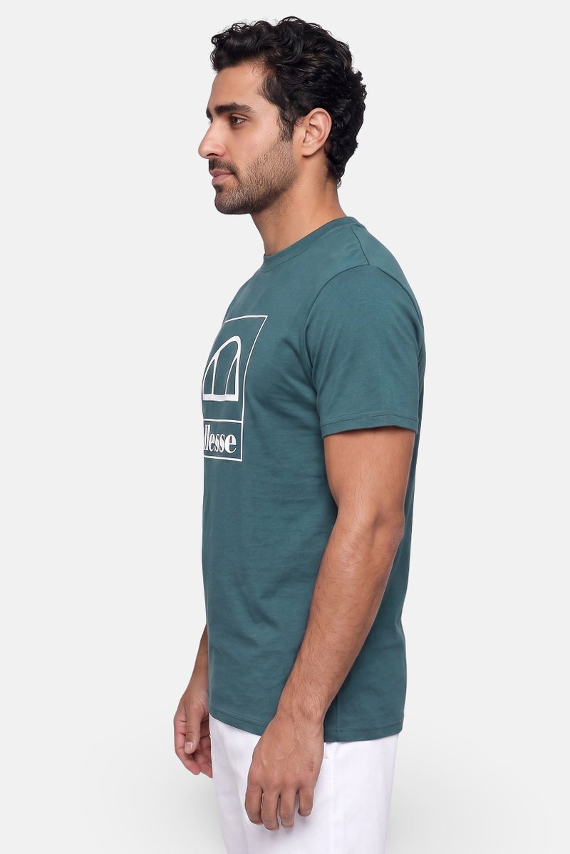 Ellesse Men Sportwear Fit Short Sleeve Training T-Shirt, Dark Green - Image 3