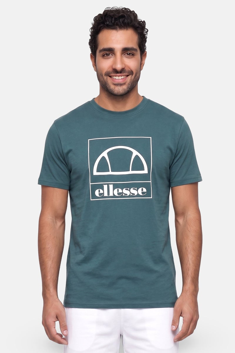 Ellesse Men Sportwear Fit Short Sleeve Training T-Shirt, Dark Green - Image 1