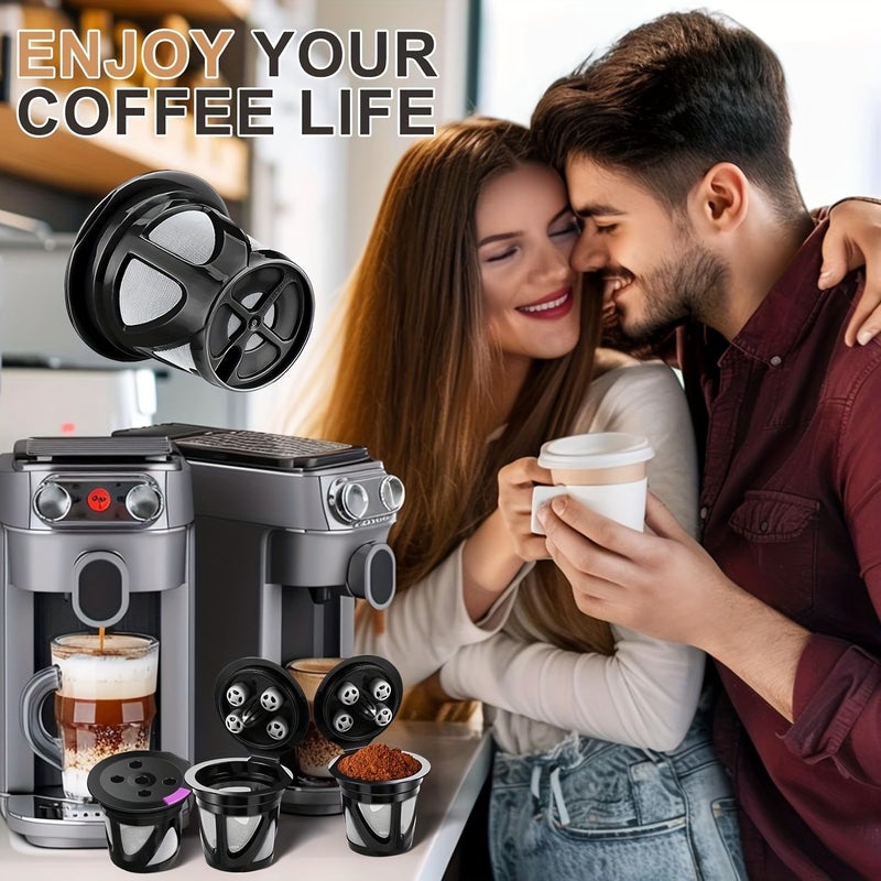 Black 2 Pack Reusable K Cups for Keurig Universal Refillable Coffee Pods - Image 2