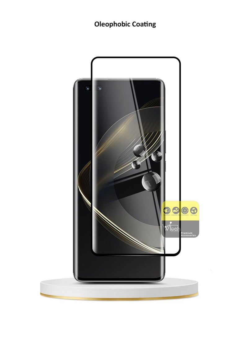 Wtech Huawei Nova 11 Pro 4G Premium E2E Full Surface Full Glue Tempered Glass Screen Protector (MSGECN) - Clear/Black - Image 5
