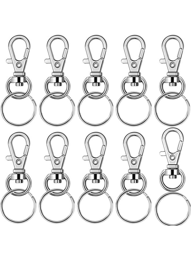 60pcs Swivel Lobster Clasps Snap Hook Clips and Key Rings for Bags, Crafting, Jewellery Making(Small Size) - Image 1