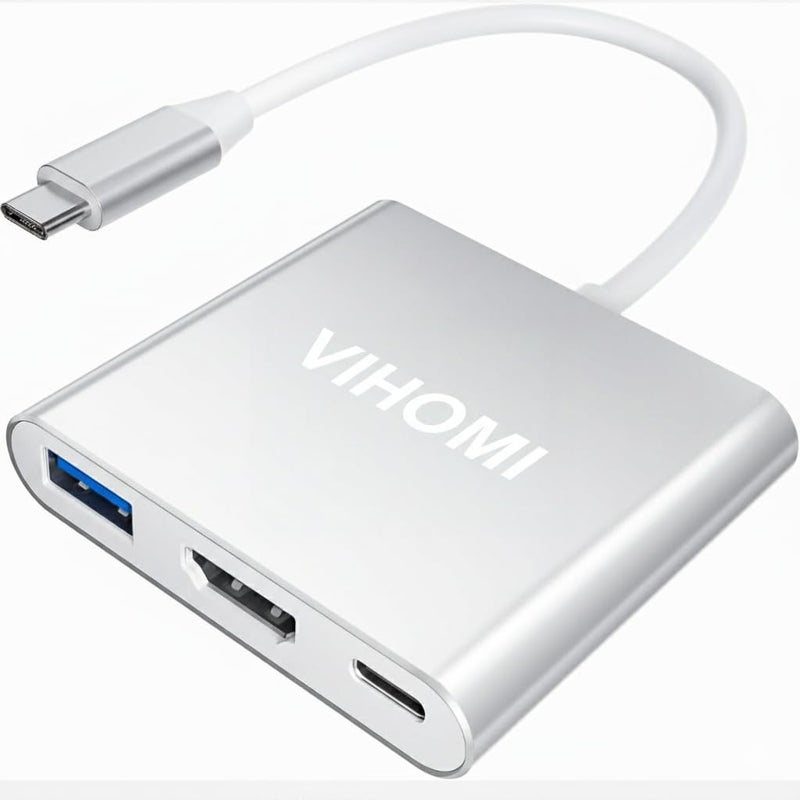 VIHOMI UHD 3-in-1 USB Type C Multiport Hub – 4K HDMI, USB 3.0, Type C PD 100W, Aluminium Body, Plug & Play, Compatible with MacBook Pro/Air, Windows Laptops - Image 4