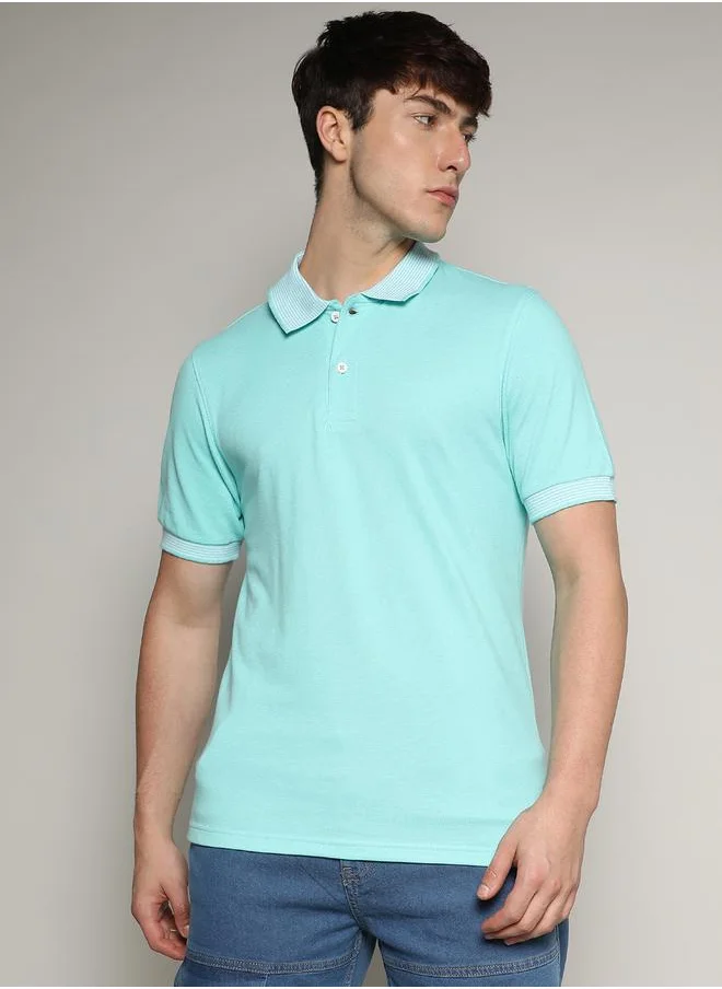 Campus Sutra Basic Polo with Half Placket by Styli