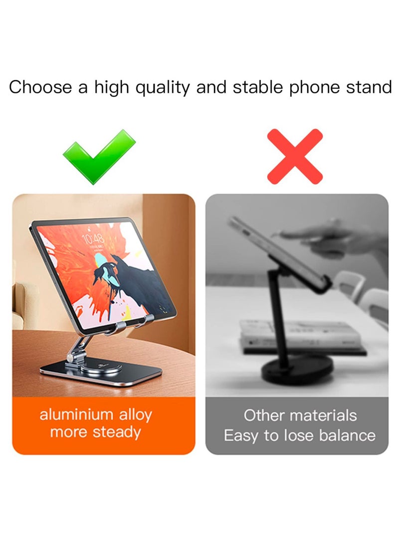 EXCEFORE Cell Phone Stand, Magnetic Phone Stand Holder for Desk, 360 Rotation Phone stand Height Adjustable, with All Mobile Phones - Image 3