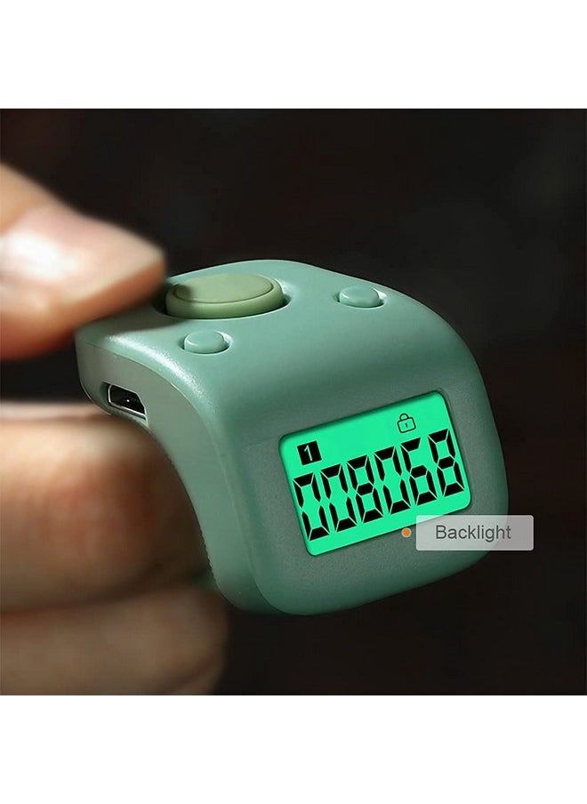 ارفاكر عداد أصابع صامت قابل لإعادة الشحن من أرفاكر مزود بست قنوات رقمية مع مؤشر LED للصلاة والحياكة والرياضة والهدايا باللون الأبيض  - Image 5
