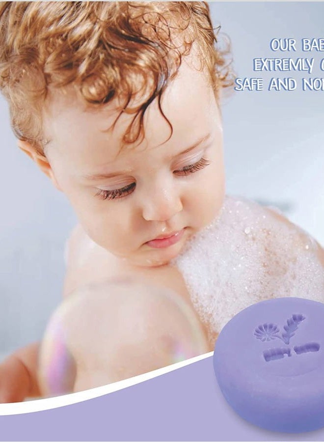 Relaxcation 100% Natural Baby Soap Bar with Lavender Essential Oil, Organic Chamomile Water and Shea Butter - Naturally Cold Process in USA - Calming and Moisturizing for Newborns, Baby, Kids - Image 4