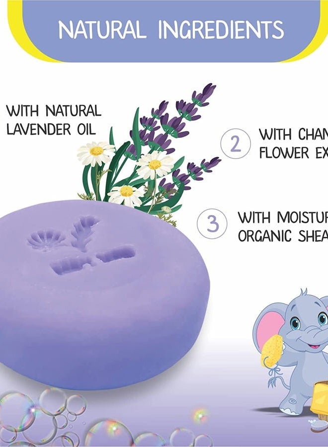 Relaxcation 100% Natural Baby Soap Bar with Lavender Essential Oil, Organic Chamomile Water and Shea Butter - Naturally Cold Process in USA - Calming and Moisturizing for Newborns, Baby, Kids - Image 2
