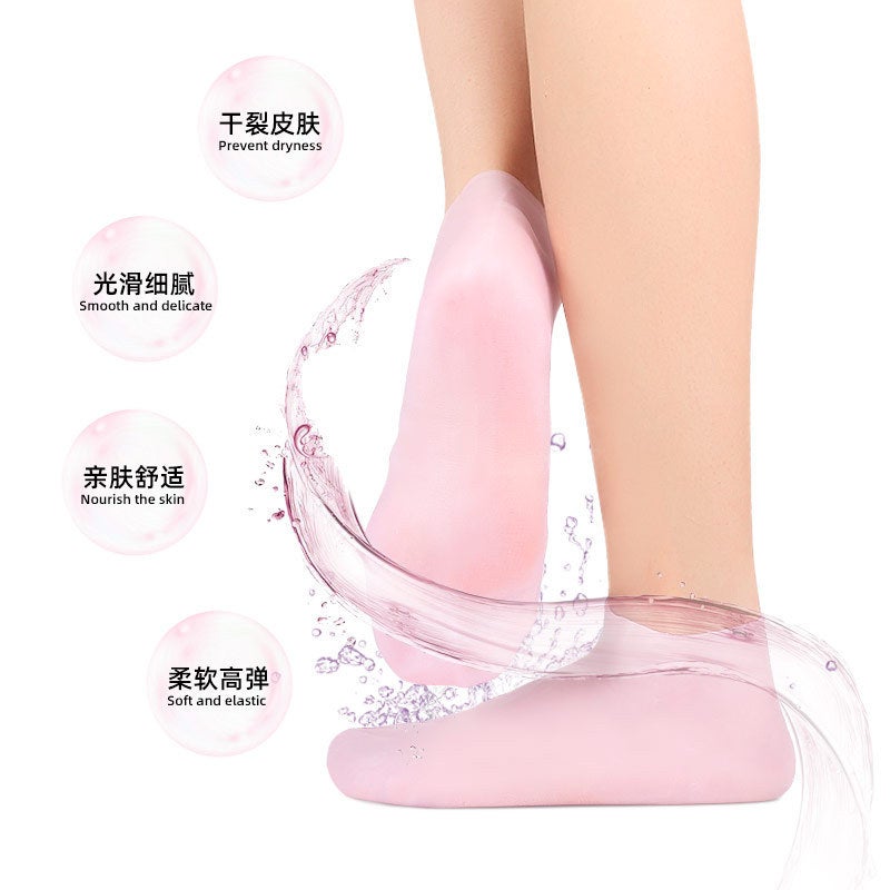 Sebs Socks Anti-Chapped Gel Plantar Protection Socks Foot Skin Care Elastic Anti-Crack Socks Spot - Image 4