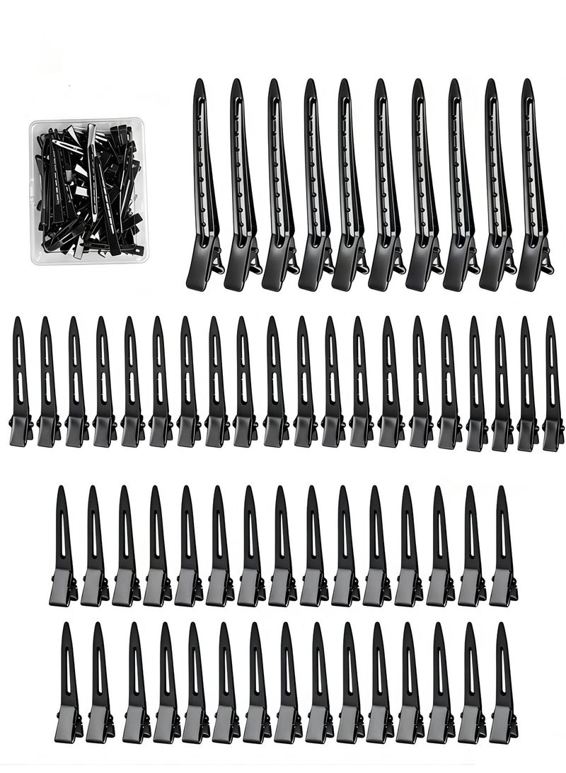 Loucky 60 PCS Duckbill Clips Set - High-quality metal hair clips, Heavy Duty Rustproof Alligator Sectioning Clips (3 Sizes) with Storage Box | No-Slip Grip for Thick Hair, Salon & Home Styling - Image 1