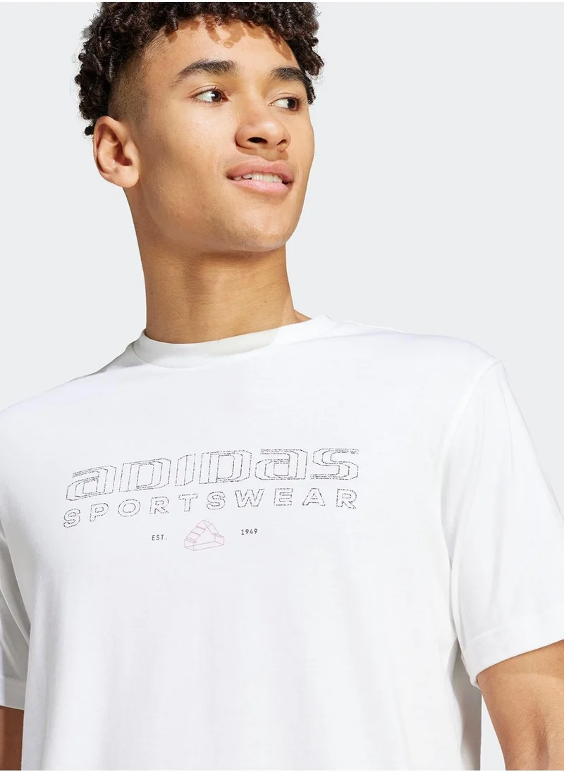 Adidas Tech Linear Graphic T-Shirt