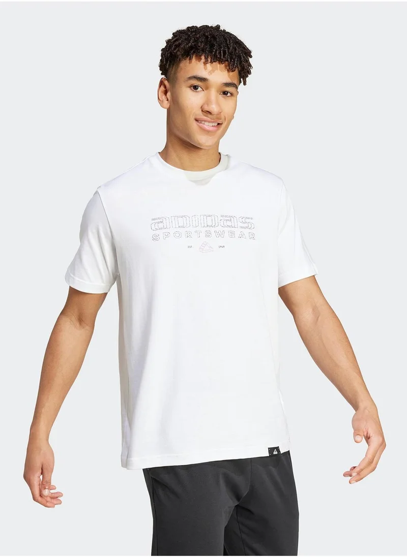 Adidas Tech Linear Graphic T-Shirt