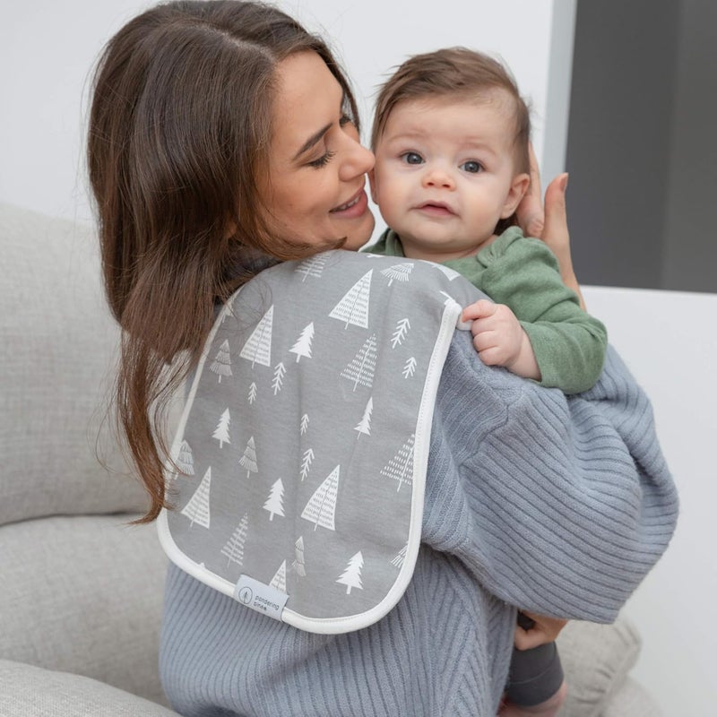 Pondering Pine Organic Burp Cloths for Baby Boys and Girls with Bag  XLarge Absorbent Burping Clothes Newborn Towel Milk Spit Up Rags Burpy Cloth Bib for Unisex Boy Girl Baby Bear Woodland 4 Pack - Image 2