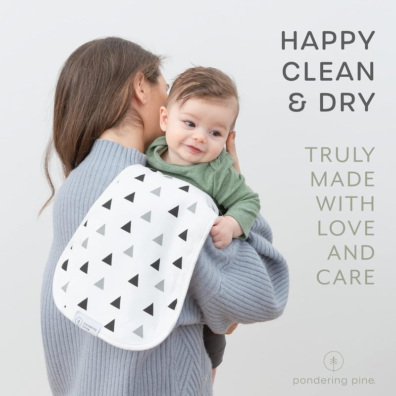 Pondering Pine Organic Burp Cloths for Baby Boys and Girls with Bag  XLarge Absorbent Burping Clothes Newborn Towel Milk Spit Up Rags Burpy Cloth Bib for Unisex Boy Girl Baby Bear Woodland 4 Pack - Image 5
