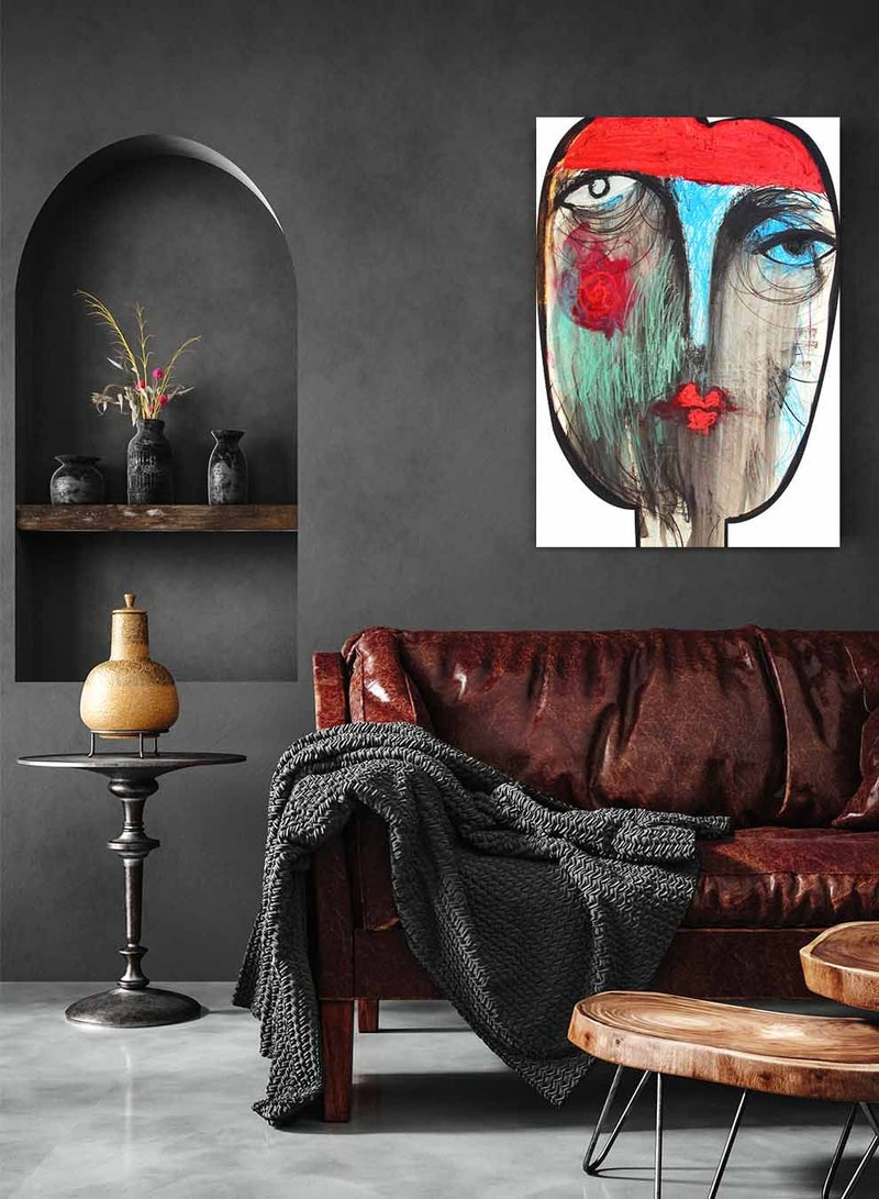 لوحة كانفاس على إطار خشبي، تصميم فن تجريدى غجرى، للمنزل، غرفة المعيشة، المكتب، الديكور - Image 3