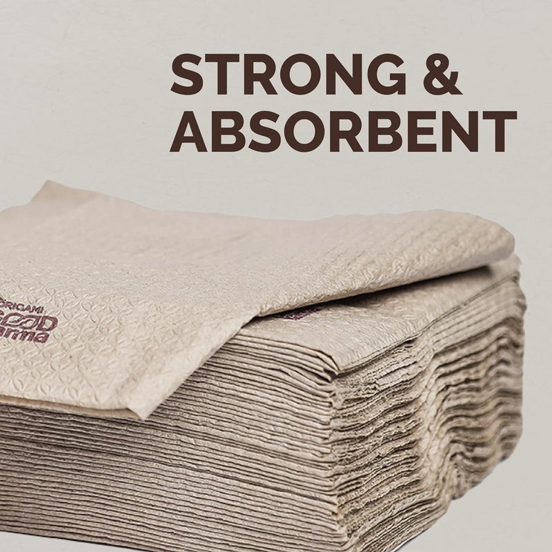 Origami Good Karma 2 Ply Unbleached Sustainable Tissue Paper Napkins - Pack of 4 (50 Pulls Per Pack) - Image 4